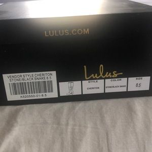 Never been worn knee high boots from Lulus. They are just not my style anymore.